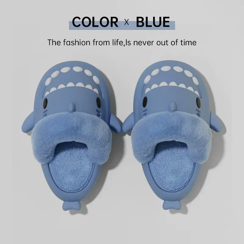RSLIDES™: Shark Cozy Fur Slippers